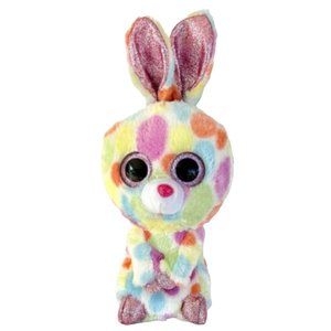 TY Silk Bloomy Buddy Boo Plush Easter Bunny Rabbit Stuffed 12" Polka Dots